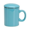 thumbnail image 4 of Omniware White Ceramic Infuser Tea Mug with Lid, 4 of 7