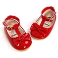 thumbnail image 4 of Uccdo Newborn Baby Girls Bowknot Princess Dress Shoes Mary Jane Flats Prewalker with Crown Headband, 4 of 6
