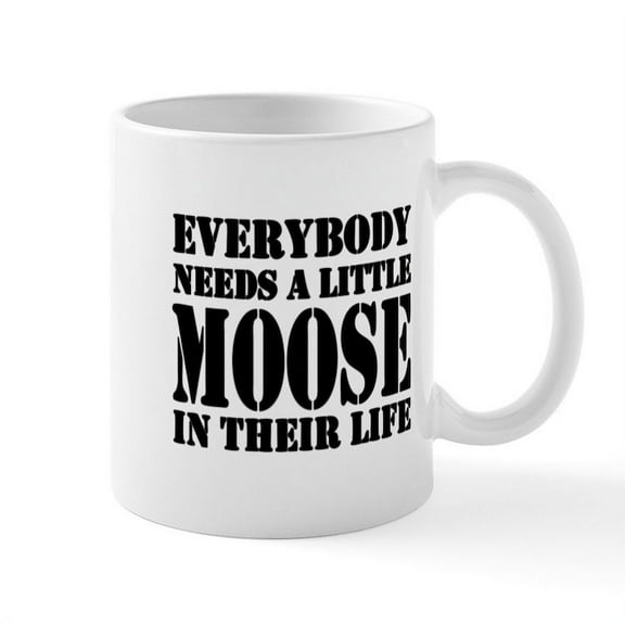CafePress - Moose Mugs - 11 oz Ceramic Mug - Novelty Coffee Tea Cup
