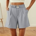 thumbnail image 2 of WENWU Shorts for Women Women's Casual Summer Shorts A Line High Waist Belted Comfortable Stretch Daily Wear Soft Lightweight Breathable Loose Fit, 2 of 5