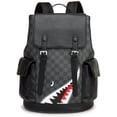 thumbnail image 1 of Mochila de cuero Pu, mochila multifuncional de gran capacidad para ordenador portátil universitario, mochila de viaje informal, mochila de día para adultos y jóvenes Petmoko A55, 1 of 7