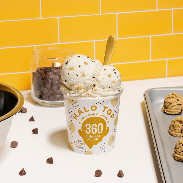 Halo Top Chocolate Chip Cookie Dough Light Ice Cream, 16 fl oz