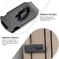 thumbnail image 3 of HONITANO 2pcs Black Heavy Duty Latch Security Lock Hasp Stainless Steel for Doors, 3 of 8