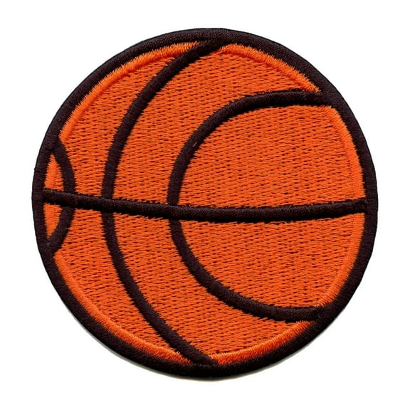 Basketball Emoji Embroidered Iron On Patch