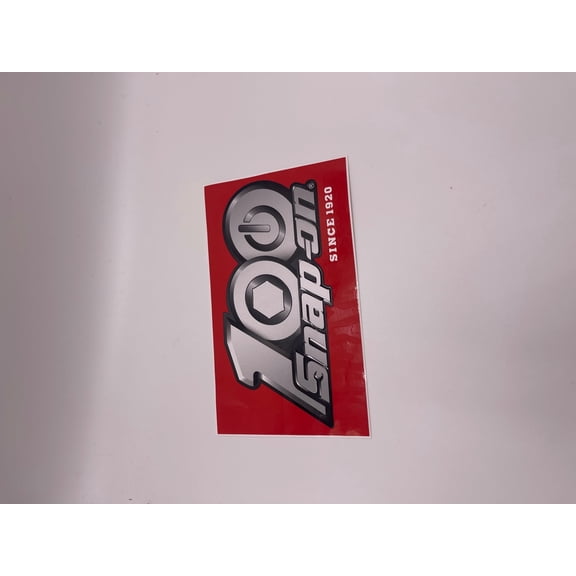 Snap-on Tools 100th Anniversary 100 Years Logo Red Vinyl Sticker