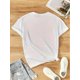 thumbnail image 2 of Cartoon Characters Graphic Crew Neck Tee Shirt for Women -Medium Stretch, Knit Fabric, Short Sleeve Sporty Top for All Seasons, 2 of 5