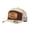Brown & Beige, variant on Western Style Leather Patch Spliced Trucker Hat Adjustable Unisex Cap for Travel Vacation