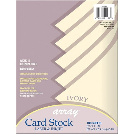Pacon Array® Card Stock  65 lb.  Ivory  100 Sheets