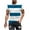 Blue, variant on ZCFZJW Big and Tall Regular Fit Workout T-Shirts for Men Trendy Summer Short Sleeve Striped Color Block Print Crew Neck Basic Tees Shirt Tops Khaki XL