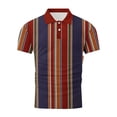 thumbnail image 5 of Blusa y camisa de manga corta con cuello vuelto para hombre, blusa de manga larga con solapa y botones estampados, blusa de poliéster para hombre, 5 of 5