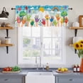 thumbnail image 4 of Colorful Love Heart Hand Valances for Windows, Rainbow Sky Cartoon Kids Hands Light Filtering Kitchen Curtains, Rod Pocket Window Valance Curtains for Living Room Bedroom, 60" W x 18" L, 2 Panels, 4 of 9