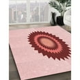thumbnail image 3 of Ahgly Company Machine Washable Indoor Square Transitional Red Area Rugs, 3' Square, 3 of 7