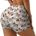 thumbnail image 1 of Balery Christmas Santa Claus Pantalones cortos de entrenamiento estampados para mujer, sin costuras, ajustados, para gimnasio, yoga, correr, deportes, ejercicio activo, fitness.-Medium, 1 of 8