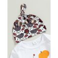 thumbnail image 6 of Thanksgiving Baby Girl Boy Outfit 3M 6M 12M 18M My First Thanksgiving Romper Turkey Long Pants Hat 3Pcs Clothes Set 0-18M, 6 of 9