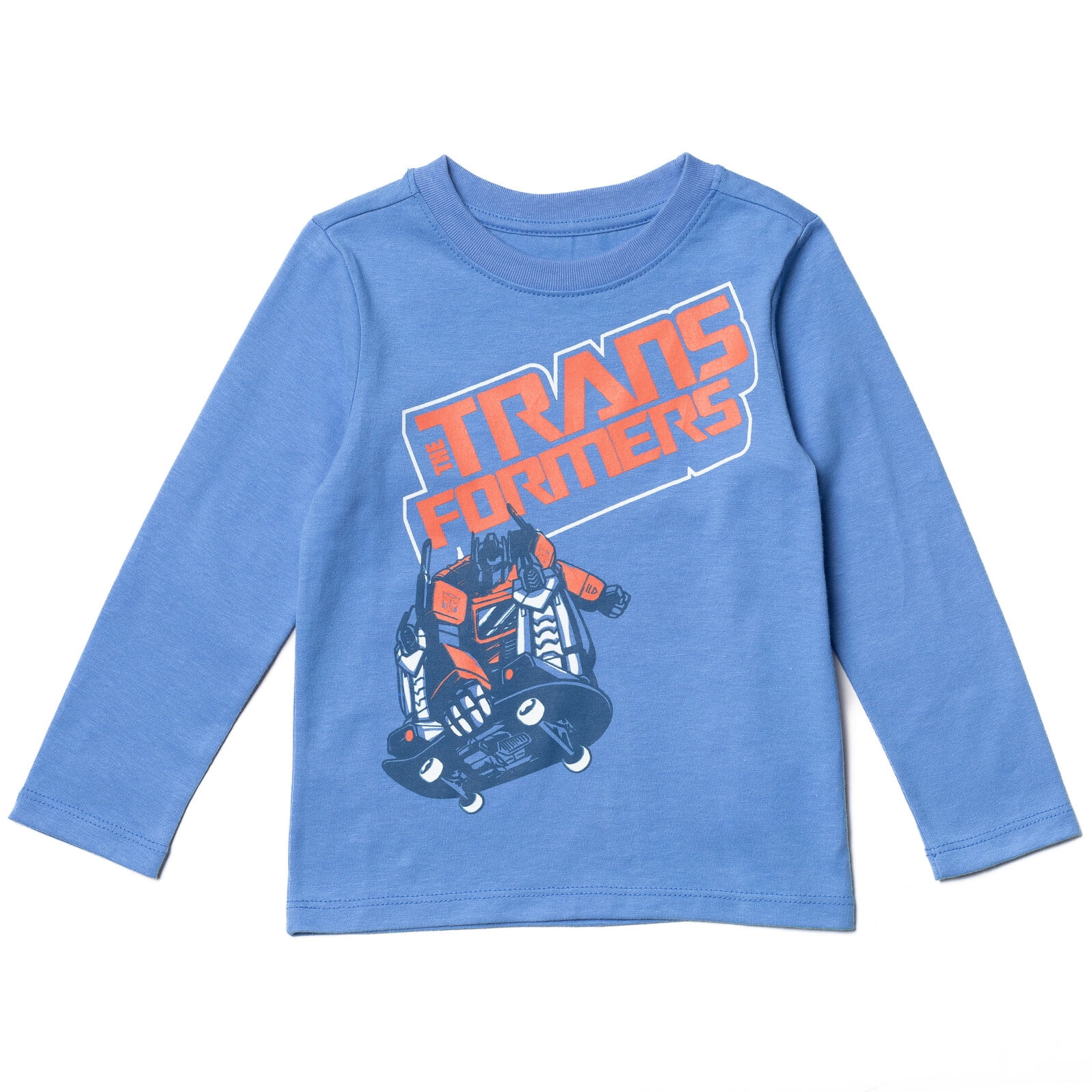 Transformers Optimus Prime Big Boys Fleece 2 Pack Long Sleeve T-Shirts Toddler to Big Kid