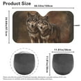 thumbnail image 5 of KUIFORTI Wolf Car Windshield Sunshade Funny Front Window Car Sun ​Shade Windshield Foldable Heatshield Rays Sun Shade Visor Protector for Car Sedan Truck SUV Accessories 66.53" x 34.44", 5 of 5