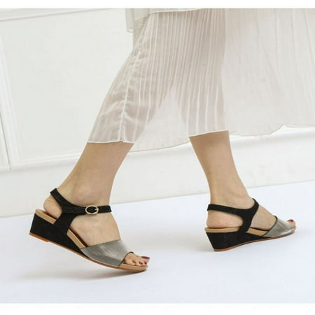 Women s Low Block Heels Sandals Peep Toe Chunky Ankle Strap Wedding Dress Shoes