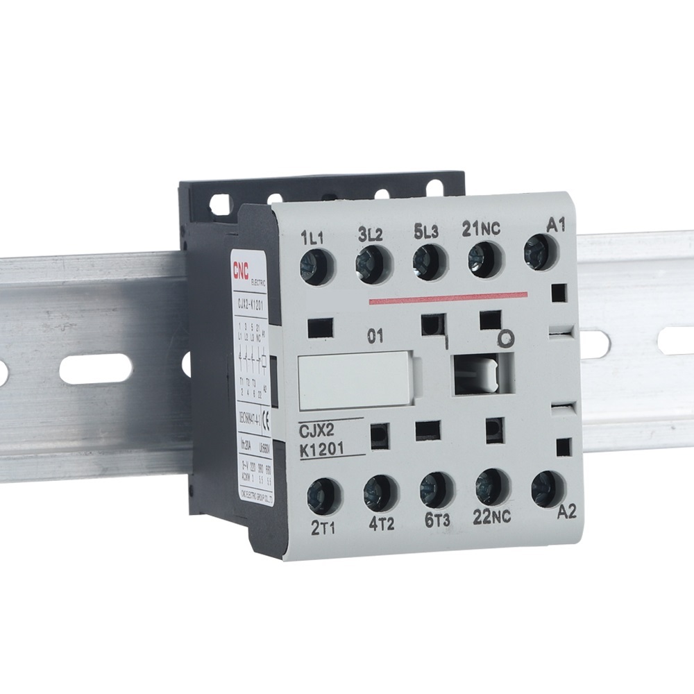 CJX2-K Din Rail 220V Mini AC Contactor 3P 3main 1NO/3main 1NC Coil Voltage 50/60Hz 6A 9A 12A