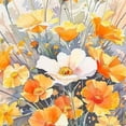 thumbnail image 6 of WYYP Flowers Bouquet Watercolor Round Table Cover Waterproof 100% Polyester Fiber White, 6 of 8