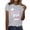 White, variant on MEICHEN Graduation Gifts for Her: Women's Leisure Fashion Graduation Season Printed Short Sleeve Tshirts Womens Spring Summer Tops