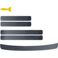 thumbnail image 2 of Tignapoo Universal Car Protection Stickers - Stylish Carbon Fiber Bumper and Trunk Guard Decals, Durable Self-Adhesive Vehicle Accessories, Easy to Install and Long-lasting Black Design (Set of 6), 2 of 6
