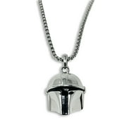 Star Wars: Mandalorian 3D Helmet, 316L Steel Pendant Necklace, Chain 22cm
