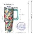 thumbnail image 2 of OBREWU Pioneer Flower Tumbler with Handle and Lid,Pioneer Flower 40oz Double Wall Vacuum Insulated Tumbler,Cups Gift for Women and Men, 2 of 7