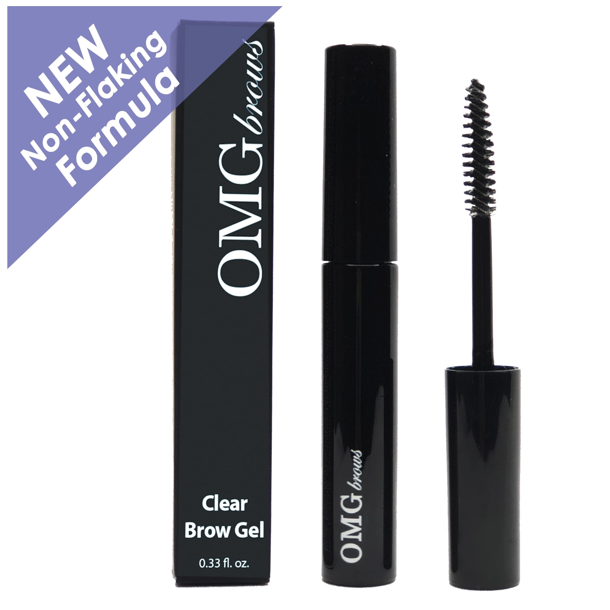 OMGbrows - Clear Brow Gel - Strong hold brow gel that keeps your brows tame instantly and looking polished without stiffness. - Long Lasting Eyebrow Gel, Water Resistant, Clear Color. No Flaking