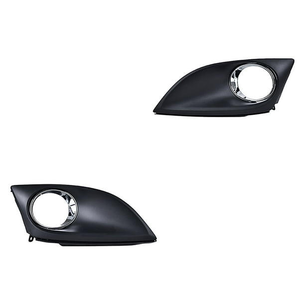 Par de Rejillas de Defensa TONG YANG Cx-7 2010 A 2012 Delantero Con moldura cromada