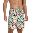 thumbnail image 2 of Kdxio Colorful Spots Print Mens Sleep Shorts Bottoms Soft Comfy Pajama Wear Pants with Drawstring Pockets, 2 of 7
