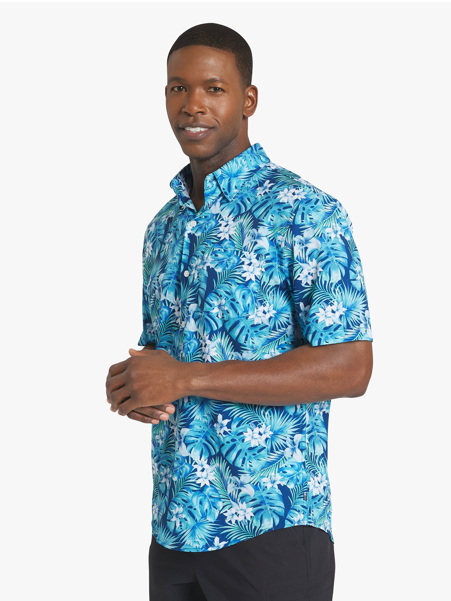 Chaps Men's & Big Men's Performance Woven Short Sleeve Shirt, Sizes S-3XL