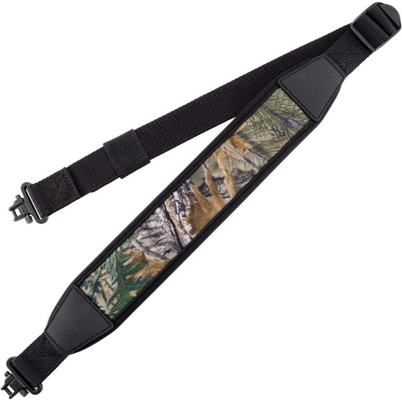 Two Point Gun Sling with Swivels,Durable Shoulder Padded Strap,Length Adjusterblack