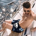thumbnail image 2 of luoweisi Men's Beach Shorts Quick Dry Swim Trunks with Mesh Lining Skull Butterfly S, 2 of 5