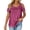 Hot Pink, variant on Women's Sparkle Mesh Tops 3/4 Sleeve Round Neck Loose Fit Plus Size Casual Party Blouse Glitter Sequin Shirt, Black L