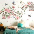 thumbnail image 3 of Cherry Blossom Tree Branch Wall Decals Pink Flower Birds Wall Stickers Flower poster DIY Peel and Stick Bedroom Living Room Sofa TV Background Wall Decor, 3 of 10