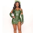 thumbnail image 2 of Disfraz de Cosplay de hiedra venenosa de villano de Halloween, vestido elegante para mujer, conjunto de vestido de lentejuelas para fiesta de carnaval, 2 of 5