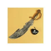 Angle View: Pirate Sword With Eye Patch - Party Wear - 12 Pieces