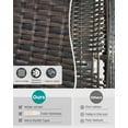 thumbnail image 5 of CHAUKY 3 Pieces Patio Furniture Set, Outdoor Rattan Bistro Set with Coffee Table, Durable Steel Frame with Strapped Cushions for Garden, Balcony, Poolside, Backyard(Rustic Brown), 5 of 15