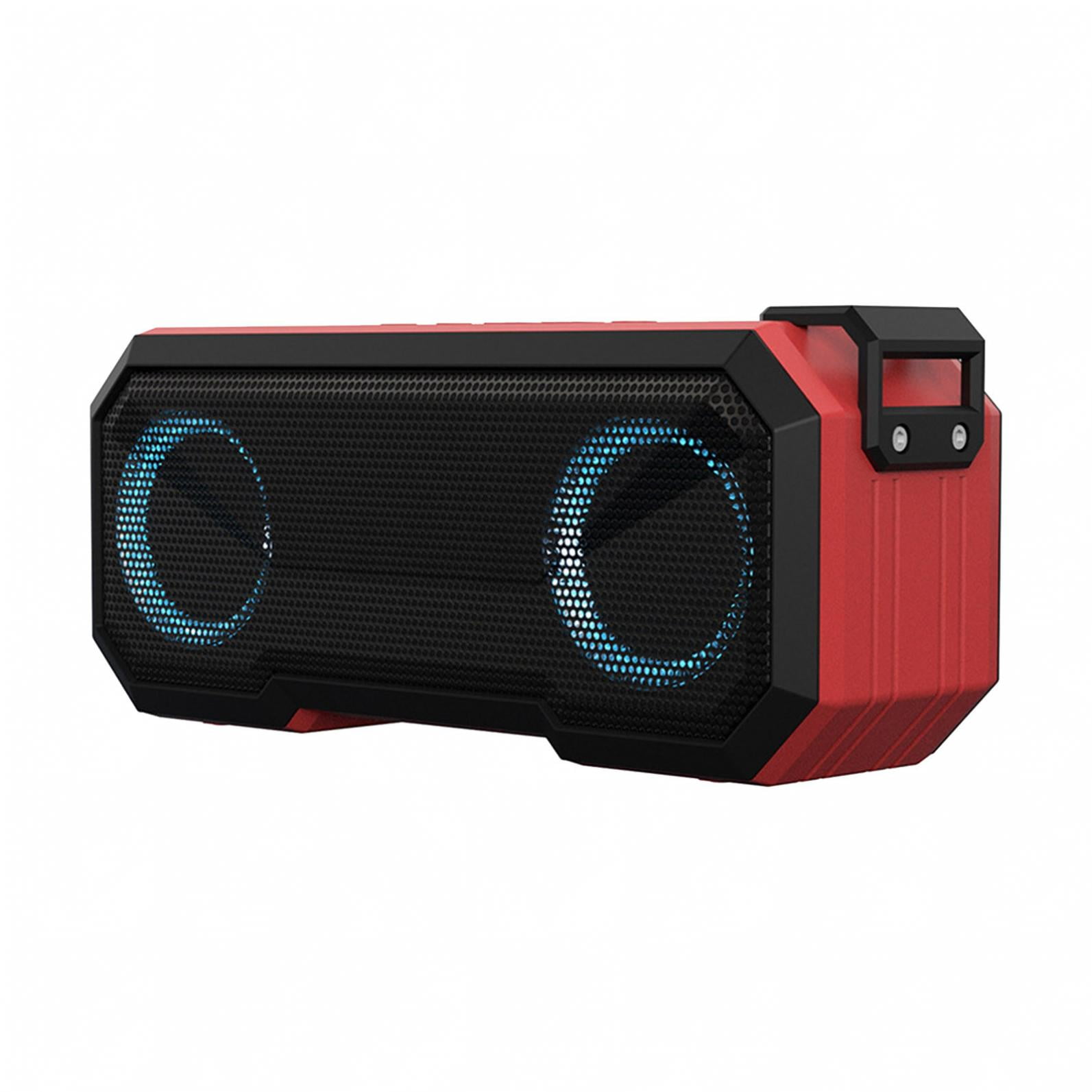 QISIWOLE Outdoor Speaker with Double 8W Booming Sound 12H Playtime LED