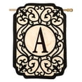 thumbnail image 5 of Evergreen Applique Garden Flag - Filigree Monogram H, 5 of 6