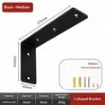 thumbnail image 2 of 4 pack Negro Estante de la plataforma, 7 Inch L Brackets de trabajo pesado, acero inoxidable, 2 of 4