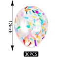 thumbnail image 2 of 30 globos de confeti de colores para fiestas de cumpleaños, globos de fiesta de 12 pulgadas, decoraciones de ceremonia de carnaval de compromiso del día de San Valentín Feliz Sencillez, 2 of 3