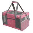 thumbnail image 1 of Pet Carrier Bag Foldable Soft Cat Backpack for Outdoor Camping Beach Pink, 1 of 5