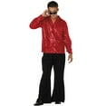 thumbnail image 2 of RG Costumes 85177-BK Plus Size Disco Inferno 70s Sequin Costume - Black, 2 of 4