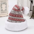 thumbnail image 2 of XIAOCHA Womens Santa Hat Knitted Thick Pom‑Pom Holiday Hat Christmas Novelty Hat,Light Gray, 2 of 4
