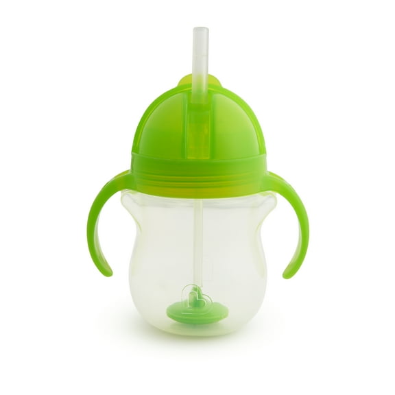 Munchkin® Any Angle™ Weighted Flexi-Straw Trainer Sippy Cup with Click Lock™ Lid, 7 Oz, Green, Unisex
