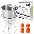 thumbnail image 3 of OROMYO Pancake Batter Dispenser Funnel Cake Dispenser with Stand Stainless Steel Batter Dispenser Multi-Caliber Baking Tool Multi-Purpose Cake Decorating Tool for Kitchen Baking Pancake, 3 of 11