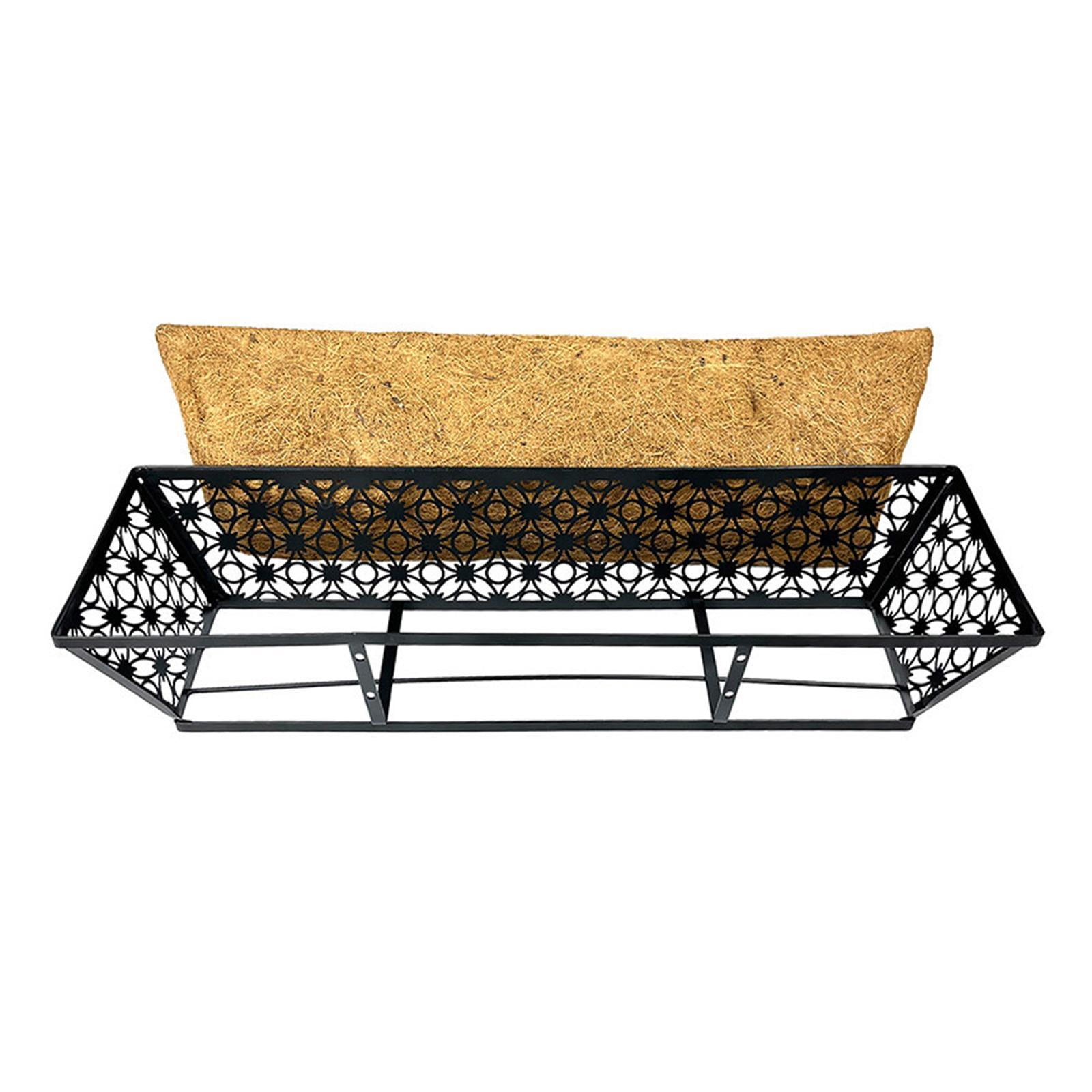 colaxi Balcony Flower Pot Stand Balcony Plant Holder Window Box Railing Planter Holder Patio Railing Planter Shelf for Outdoor Patio