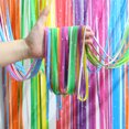 thumbnail image 1 of Cortina de papel de aluminio con diseño de arcoíris para fiestas, para celebraciones coloridas, fácil de decorar con un tema mexicano brillante y decorativo, 3 piezas, 1 of 7