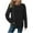 Black, variant on hotojiny Womens Shirts Casual Crew Neck Long Sleeve Tunic Tops Solid Color Athletic Workout Tees Lightweight Knit Pullover